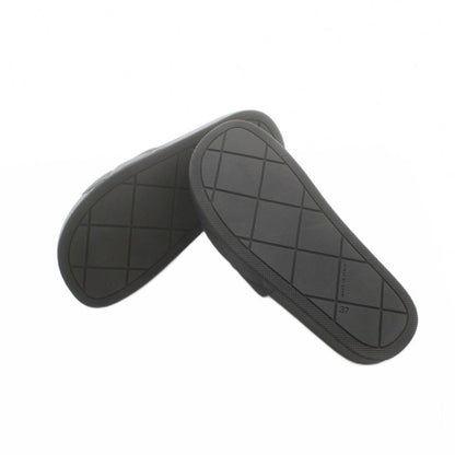 Bottega Veneta Sandals Flat Intrecciato Platform Logo Slide 37 Black
