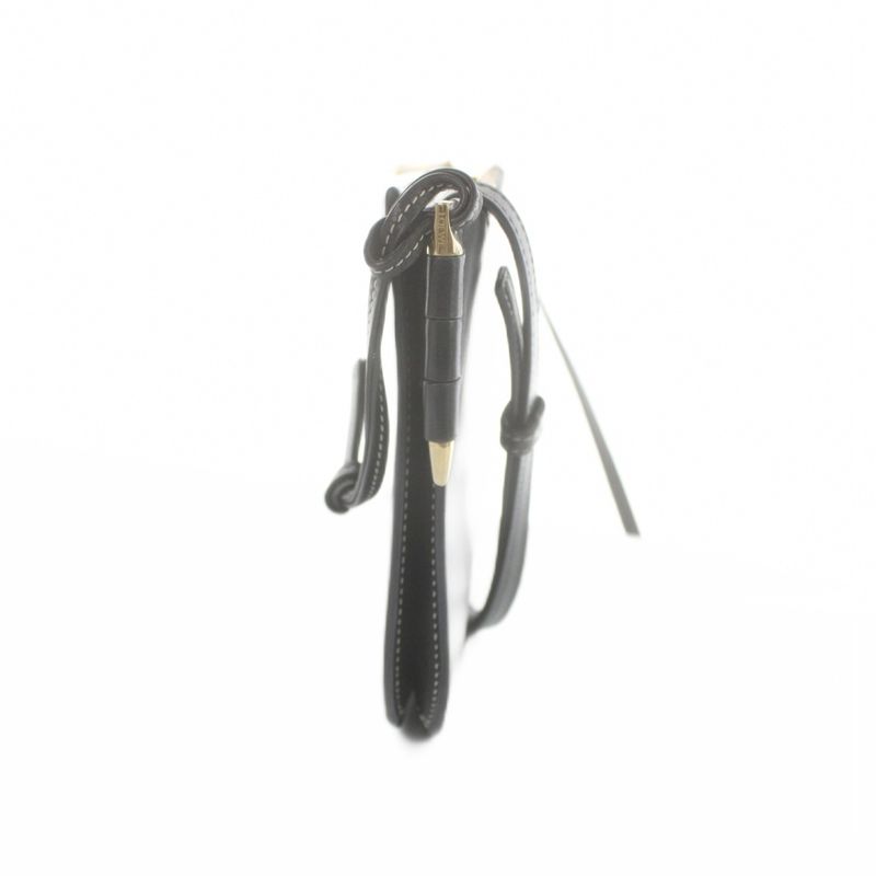 Loewe Gate Double Zip Pouch Shoulder Bag Leather Black