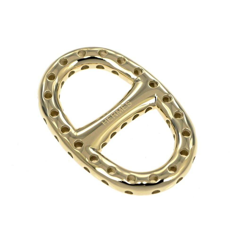 Hermes Mini Chaine D'ancre Perforet Twilly Ring Permanent Brass Gold Color Scarf