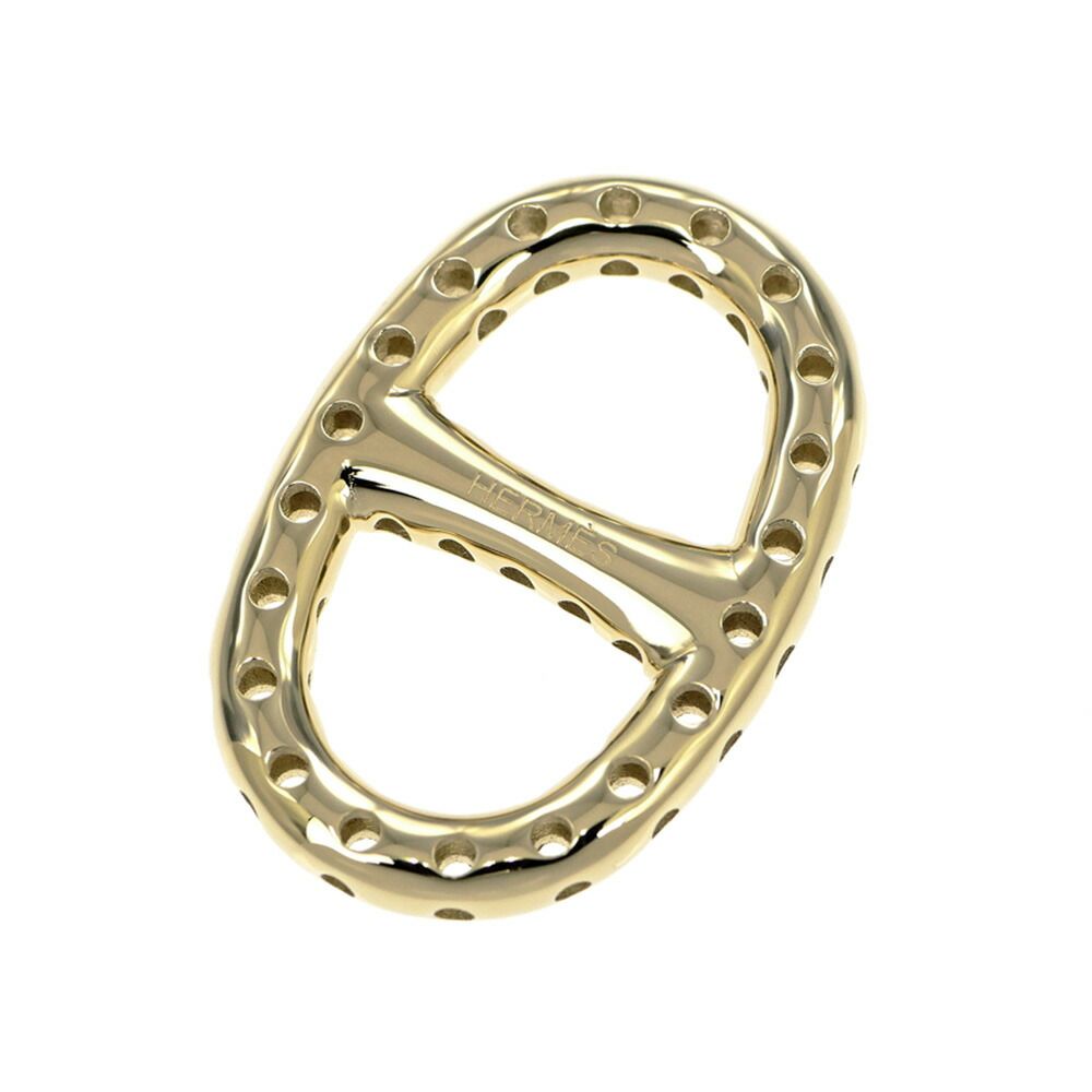 Hermes Mini Chaine D'ancre Perforet Twilly Ring Permanent Brass Gold Color Scarf