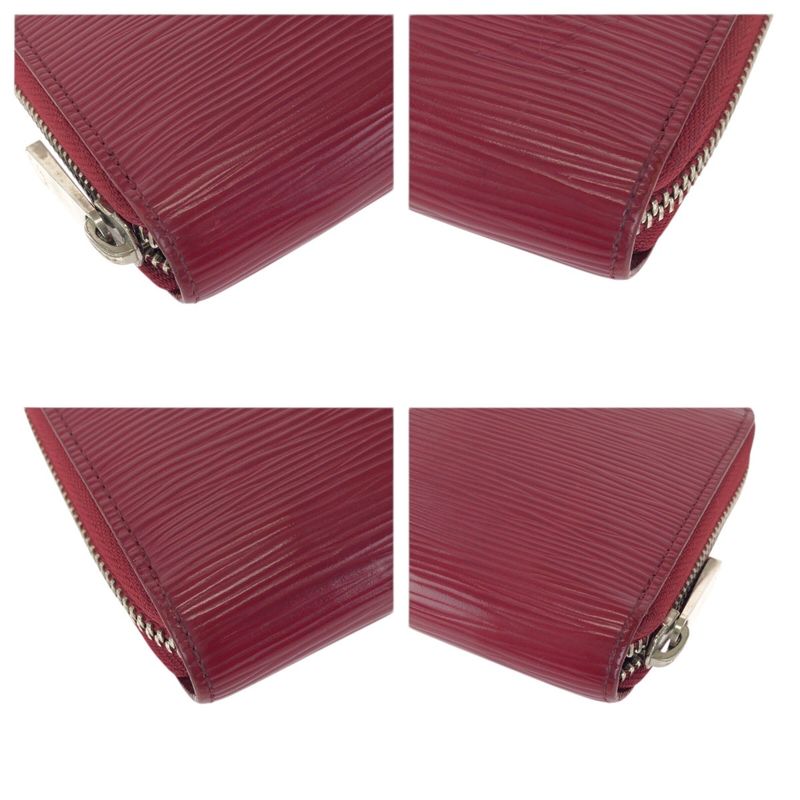 Louis Vuitton Epi Zippy Wallet Pink Silver Leather Zip Around