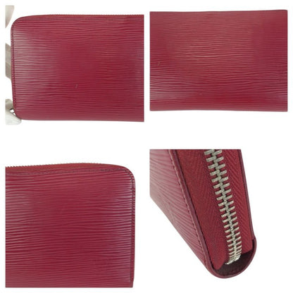 Louis Vuitton Epi Zippy Wallet Pink Silver Leather Zip Around