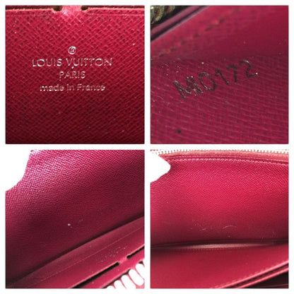 Louis Vuitton Epi Zippy Wallet Pink Silver Leather Zip Around