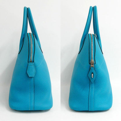 Hermes Bolide 31 Turquoise Taurillon Clemence Handbag 2-Way