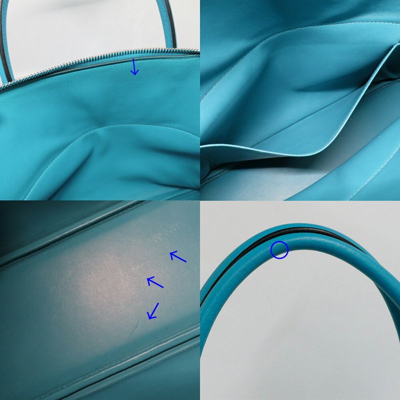 Hermes Bolide 31 Turquoise Taurillon Clemence Handbag 2-Way