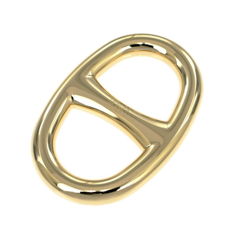 Hermes Scarf Ring Chaine D'ancre Permanent Brass Gold Color
