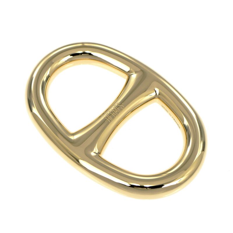 Hermes Scarf Ring Chaine D'ancre Permanent Brass Gold Color