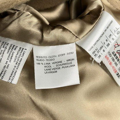 Max Mara Coat 40 M Beige Long Sleeve Winter
