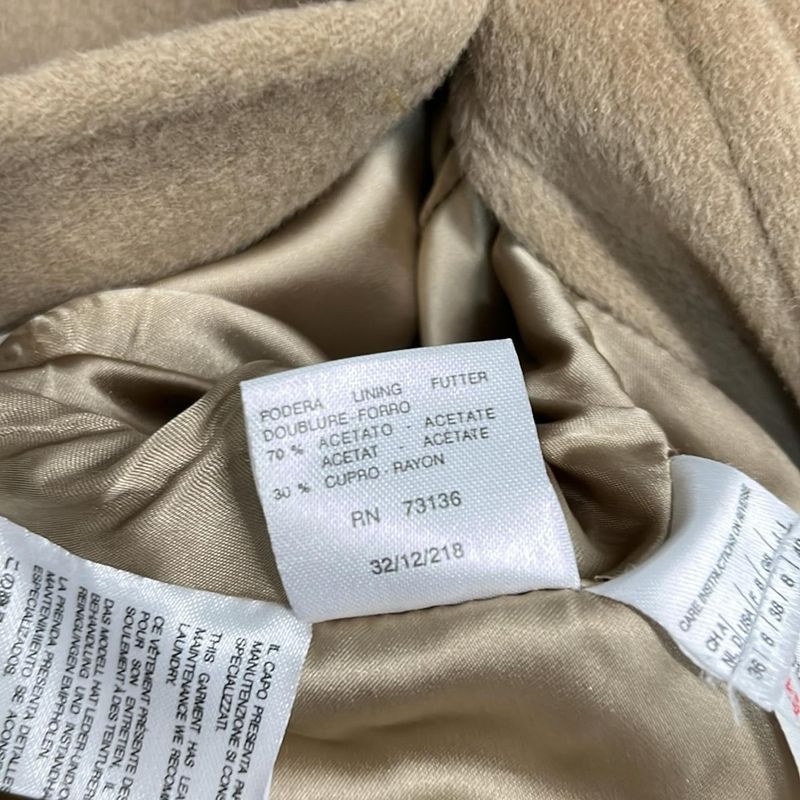 Max Mara Coat 40 M Beige Long Sleeve Winter
