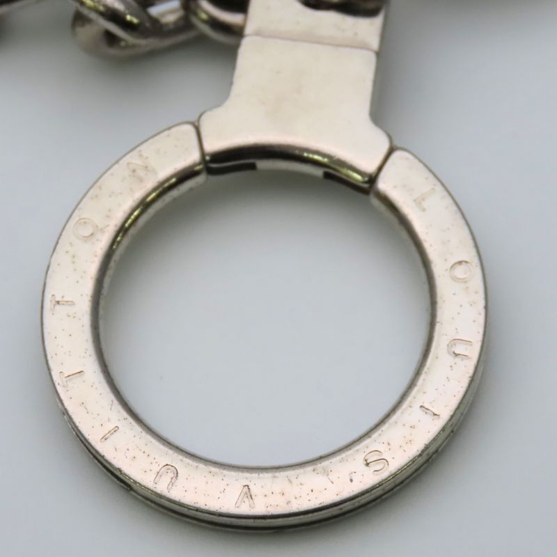 Louis Vuitton Bag Charm Porte Cles Initial LV Metal Silver Key Holder