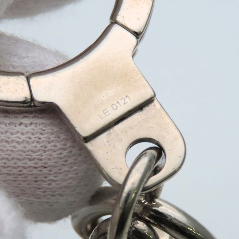 Louis Vuitton Bag Charm Porte Cles Initial LV Metal Silver Key Holder