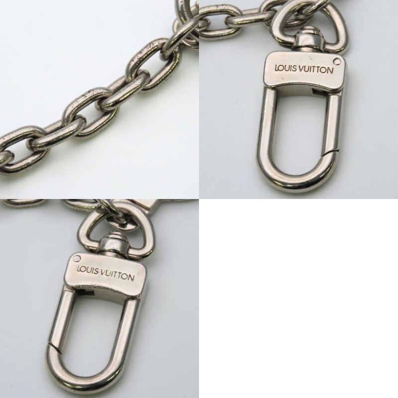 Louis Vuitton Bag Charm Porte Cles Initial LV Metal Silver Key Holder