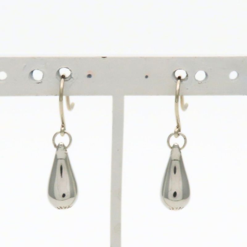 Tiffany & Co Earrings Teardrop Silver Hook Elsa Peretti