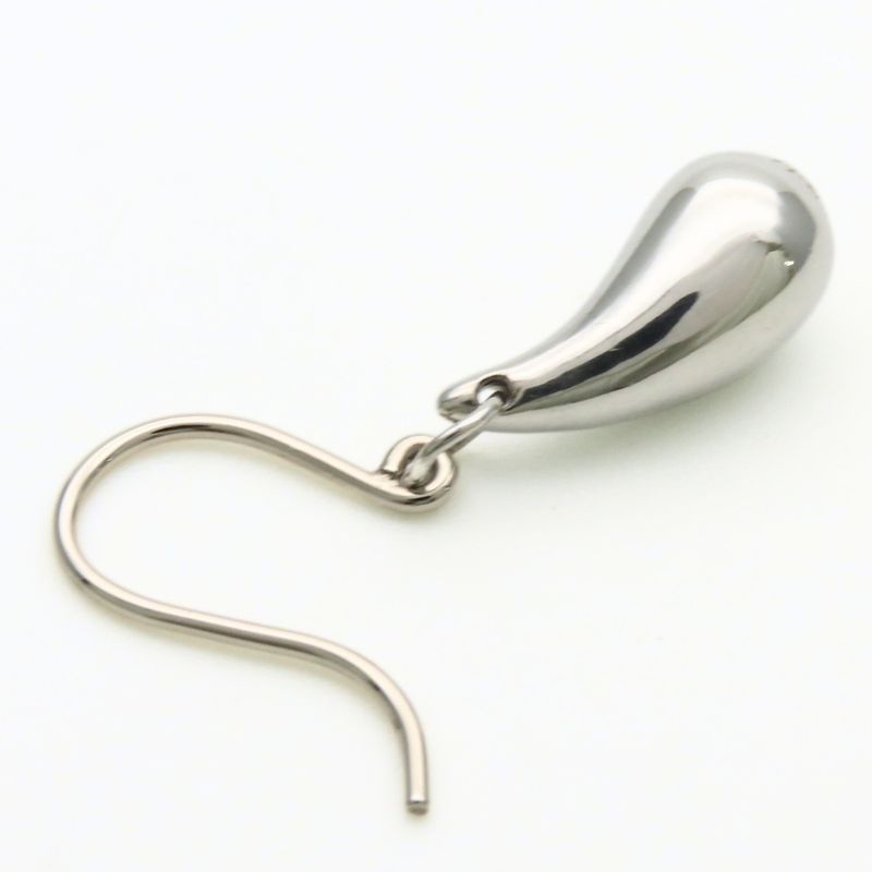 Tiffany & Co Earrings Teardrop Silver Hook Elsa Peretti