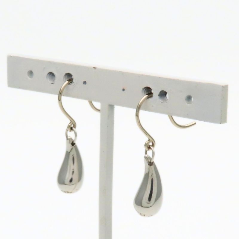 Tiffany & Co Earrings Teardrop Silver Hook Elsa Peretti