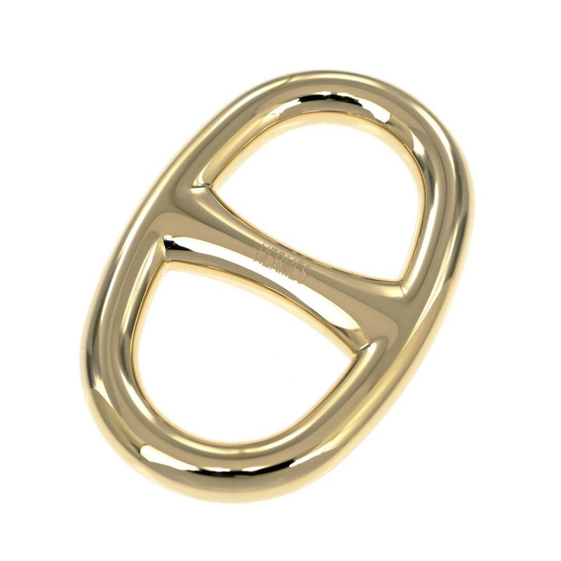 Hermes Scarf Ring Chaine D'ancre Permanent Brass Gold Color