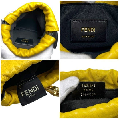 Fendi Drawstring Shoulder Bag Wearable Yellow