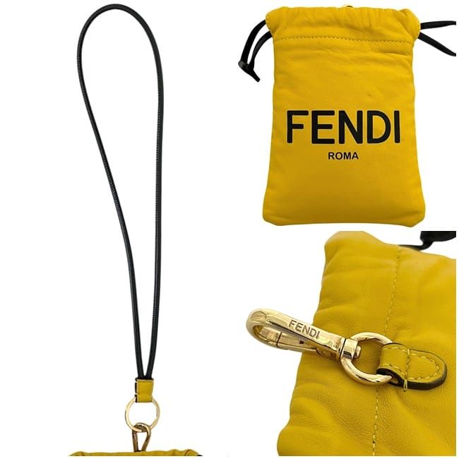 Fendi Drawstring Shoulder Bag Wearable Yellow
