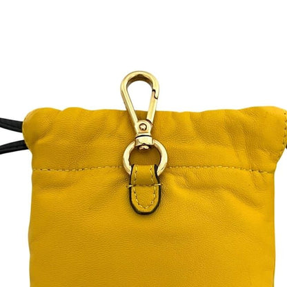 Fendi Drawstring Shoulder Bag Wearable Yellow