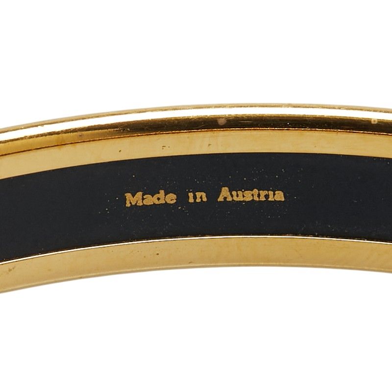 Hermes Enamel PM Cloisonne Gold Black Multicolor Plated Belt