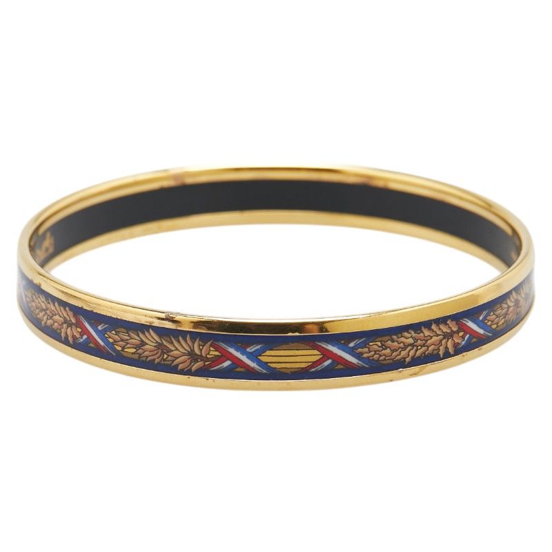 Hermes Enamel PM Cloisonne Gold Black Multicolor Plated Belt