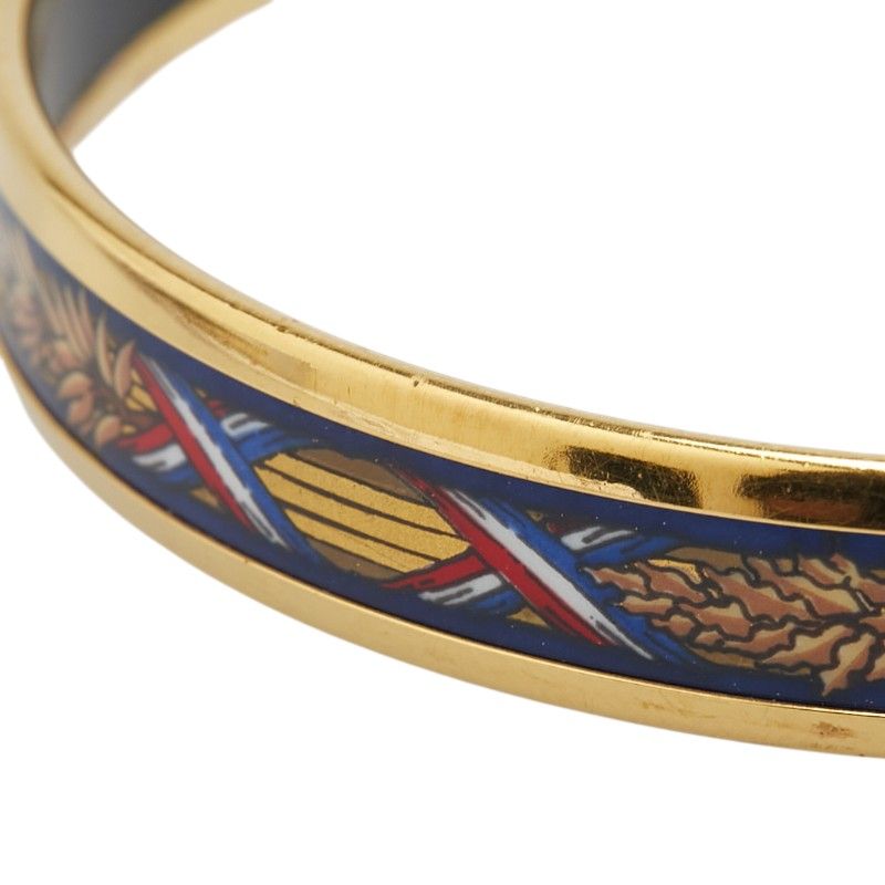 Hermes Enamel PM Cloisonne Gold Black Multicolor Plated Belt