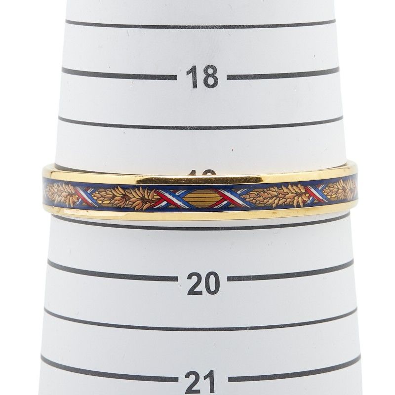 Hermes Enamel PM Cloisonne Gold Black Multicolor Plated Belt