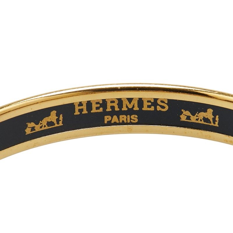 Hermes Enamel PM Cloisonne Gold Black Multicolor Plated Belt