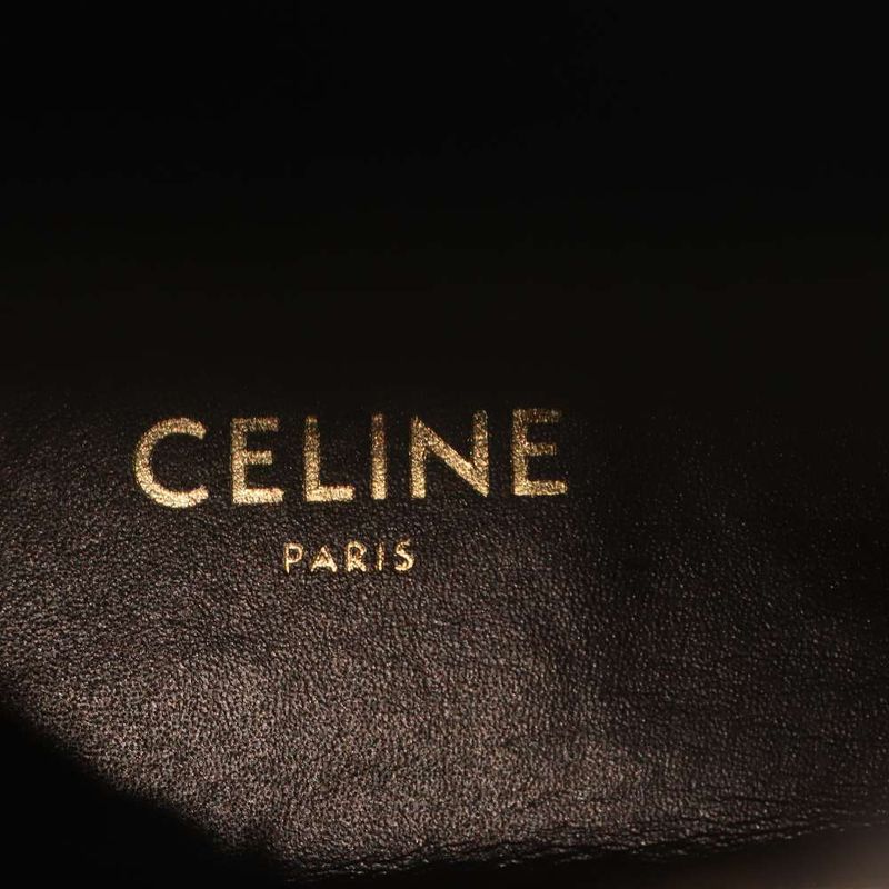 Celine Margaret Chelsea Boots Side Gore Short Flat Calfskin 36 Black