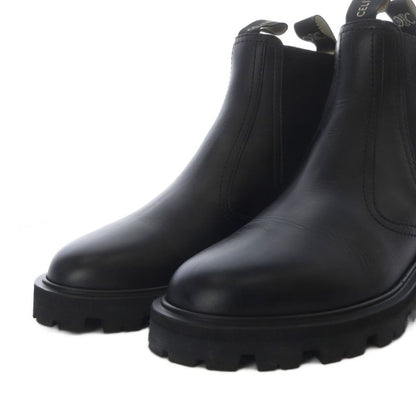 Celine Margaret Chelsea Boots Side Gore Short Flat Calfskin 36 Black