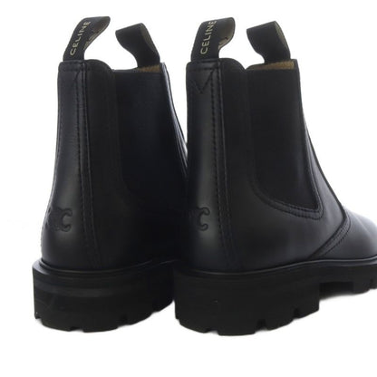 Celine Margaret Chelsea Boots Side Gore Short Flat Calfskin 36 Black