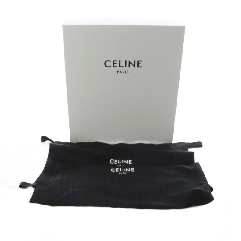 Celine Margaret Chelsea Boots Side Gore Short Flat Calfskin 36 Black