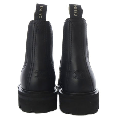 Celine Margaret Chelsea Boots Side Gore Short Flat Calfskin 36 Black