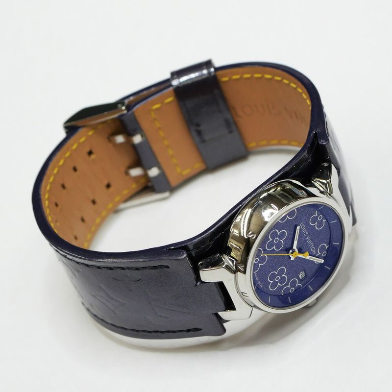 Louis Vuitton Brea PM Purple Dial Stainless Steel Quartz Watch