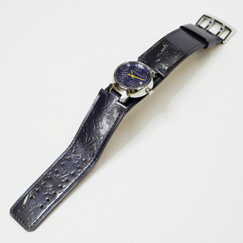 Louis Vuitton Brea PM Purple Dial Stainless Steel Quartz Watch