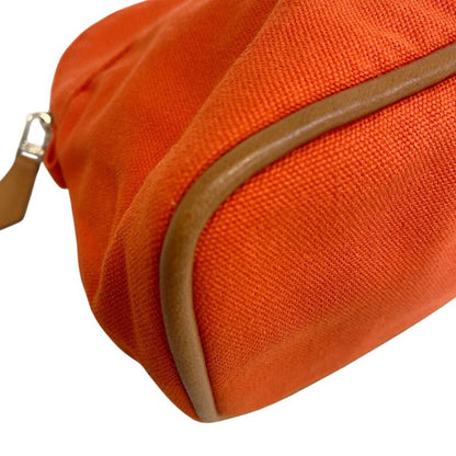 Hermes Zipper Makeup Pouch MM Bolide Vanity Cotton Orange