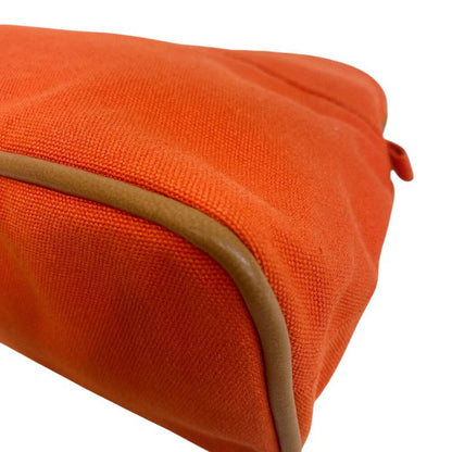 Hermes Zipper Makeup Pouch MM Bolide Vanity Cotton Orange