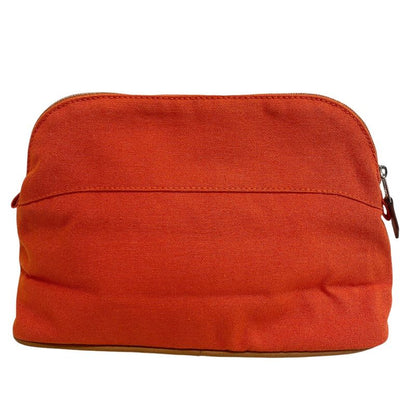Hermes Zipper Makeup Pouch MM Bolide Vanity Cotton Orange