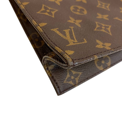 Louis Vuitton A4 Handbag Sac Plat Monogram Tote Brown
