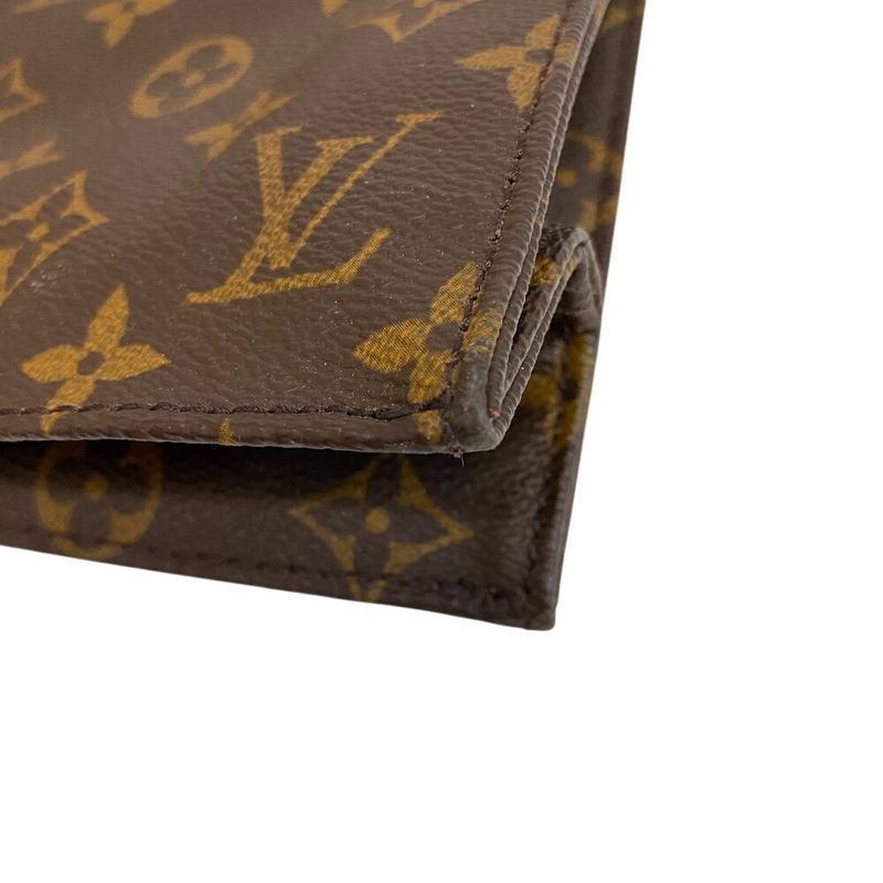 Louis Vuitton A4 Handbag Sac Plat Monogram Tote Brown