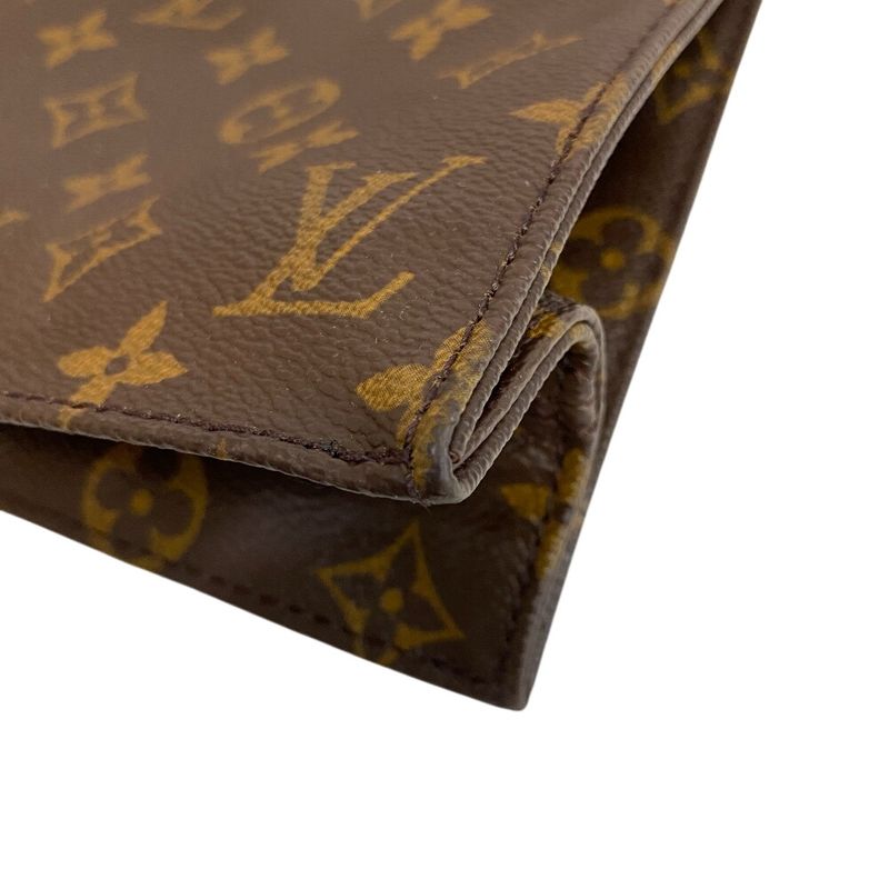 Louis Vuitton A4 Handbag Sac Plat Monogram Tote Brown