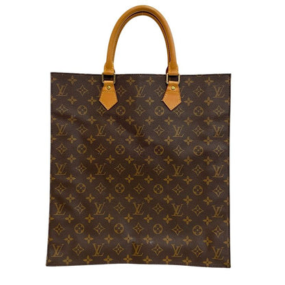 Louis Vuitton A4 Handbag Sac Plat Monogram Tote Brown