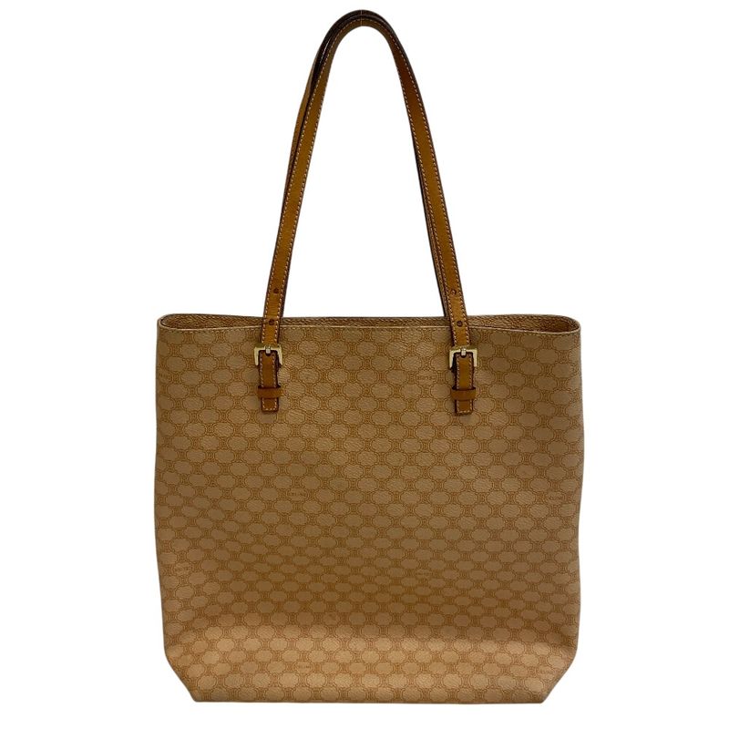 Celine Vintage Shoulder Macadam Tote Beige