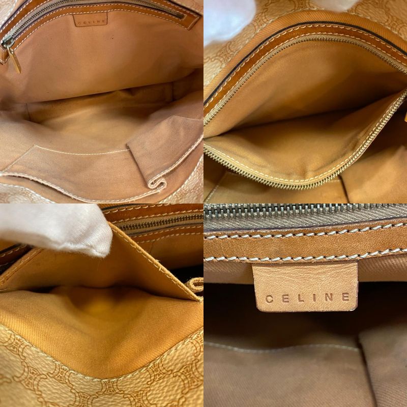 Celine Vintage Shoulder Macadam Tote Beige
