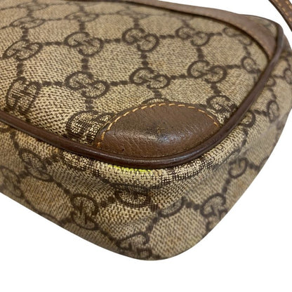Gucci Vintage Pochette GG Pattern Shoulder Bag Brown