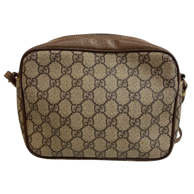 Gucci Vintage Pochette GG Pattern Shoulder Bag Brown