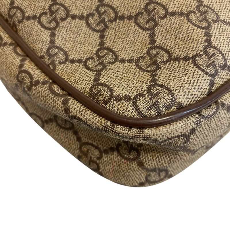 Gucci Vintage Pochette GG Pattern Shoulder Bag Brown