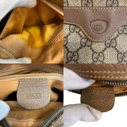 Gucci Vintage Pochette GG Pattern Shoulder Bag Brown