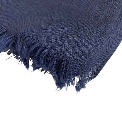 Chanel Scarf Shawl Cashmere Navy