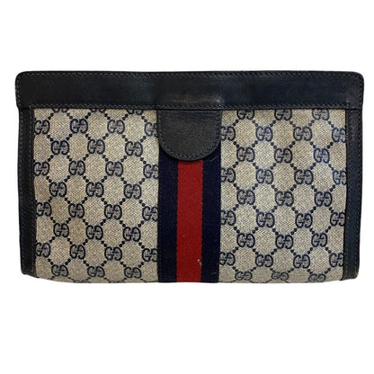 Gucci Second Makeup Pouch GG Supreme Sherry